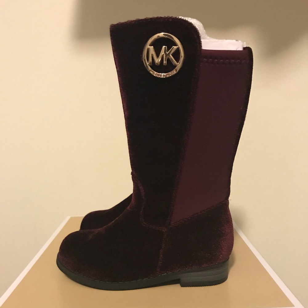 Brand new Michael Kors Plum Toddler boots